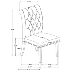 Alana Velvet Upholstered Dining Side Chair Sand (Set of 2)