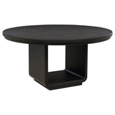 Best Furniture Outlet - Coaster - Leandro 60-inch Round Dining Table Burnished Black - 115390