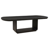 Best Furniture Outlet - Coaster - Leandro 78-inch Extension Dining Room Table Burnished Black - 115391