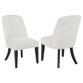 Best Furniture Outlet - Coaster - Leandro Upholstered Dining Side Chair Cream (Set of 2) - 115392