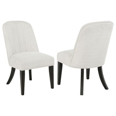 Best Furniture Outlet - Coaster - Leandro Upholstered Dining Side Chair Cream (Set of 2) - 115392