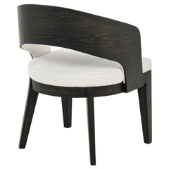 Leandro Upholstered Dining Arm Chair Cream (Set of 2)