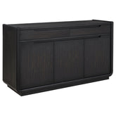 Best Furniture Outlet - Coaster - Leandro 2-drawer Dining Sideboard Server Burnished Black - 115395