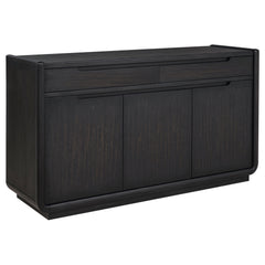 Best Furniture Outlet - Coaster - Leandro 2-drawer Dining Sideboard Server Burnished Black - 115395