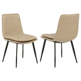 Best Furniture Outlet - Coaster - Ortega Upholstered Dining Side Chair Tan (Set of 2) - 115472TAN