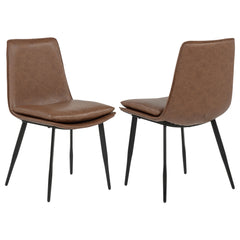 Best Furniture Outlet - Coaster - Ortega Upholstered Dining Side Chair Coffee (Set of 2) - 115472
