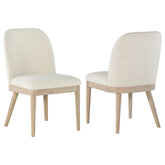 Best Furniture Outlet - Coaster - Solano Upholstered Dining Side Chair Beige (Set of 2) - 115502
