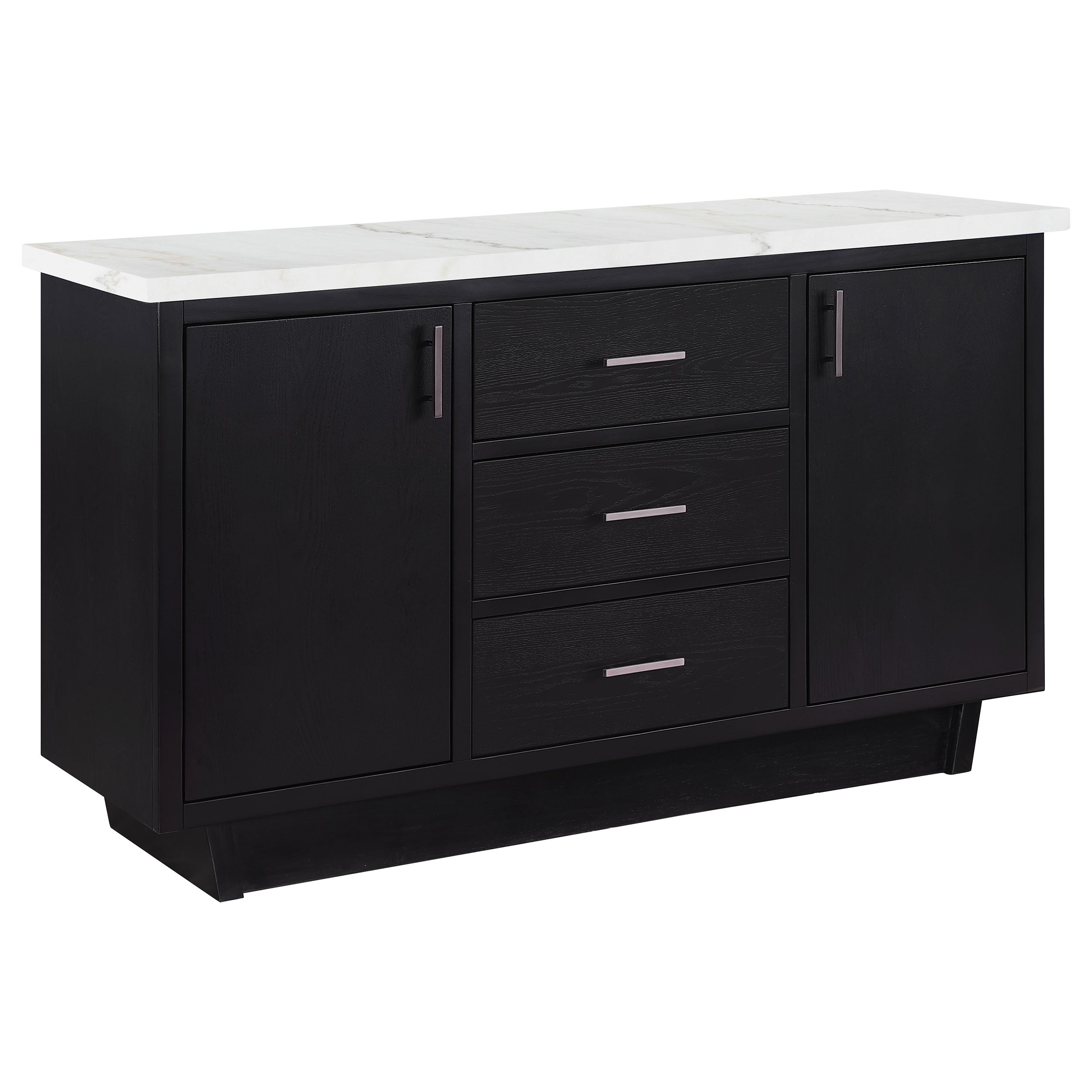 Best Furniture Outlet - Coaster - Sherry 3-drawer Marble Top Sideboard Buffet Rustic Espresso - 115515