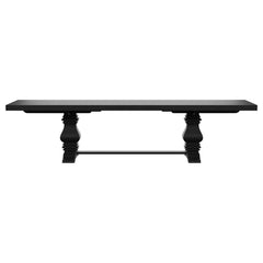 Florence 126-inch Extension Dining Table Distressed Black