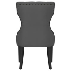 Baney Fabric Upholstered Dining Side Chair Grey and Black