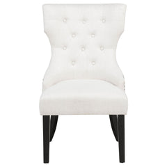 Baney Fabric Upholstered Dining Side Chair Cream and Black