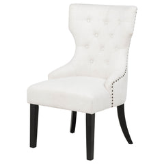 Baney Fabric Upholstered Dining Side Chair Cream and Black
