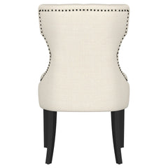 Baney Fabric Upholstered Dining Side Chair Beige and Black
