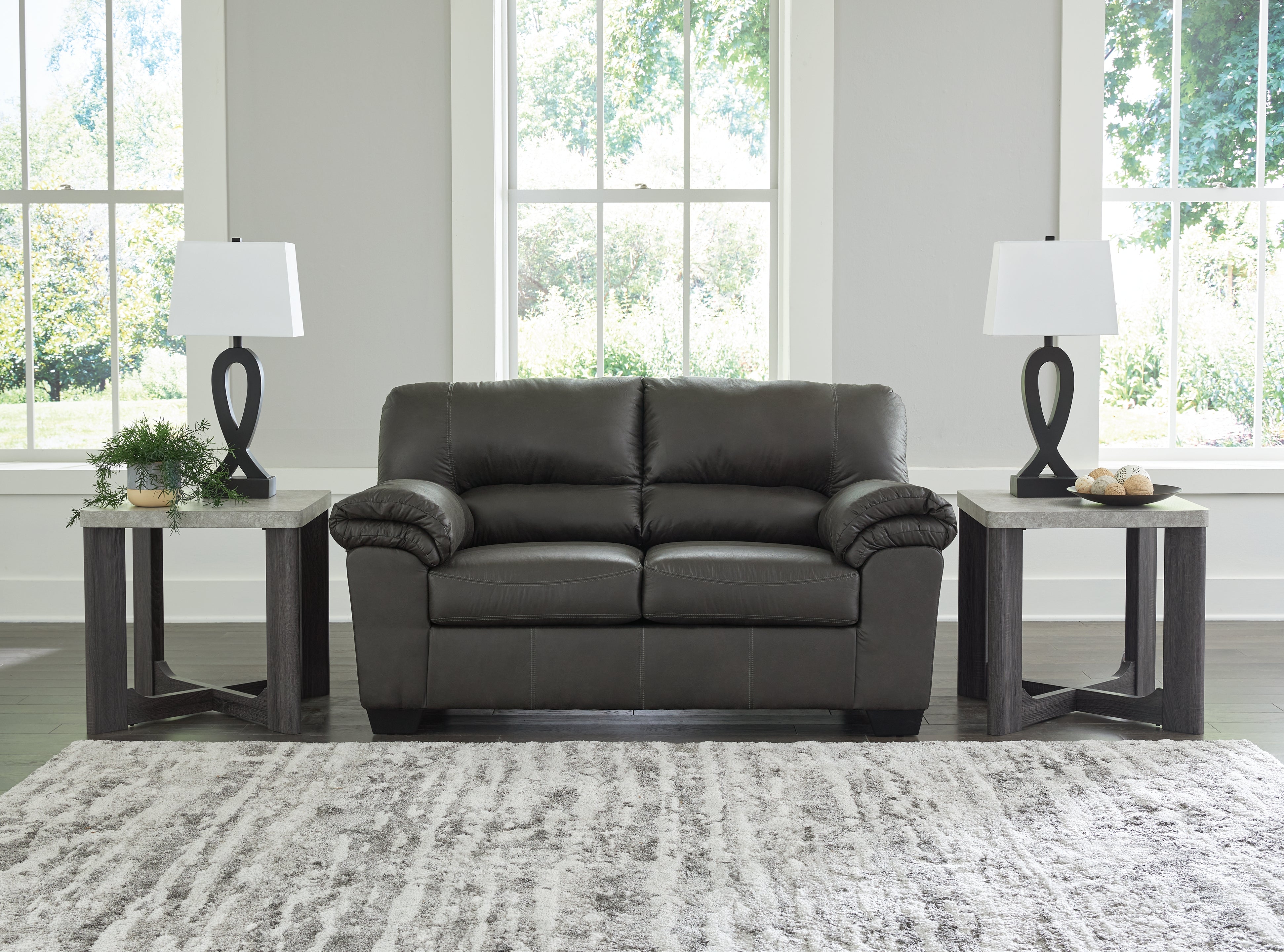 Best Furniture Outlet - Ashley Furniture - Bladen Living Room - Loveseat / Slate - 1202135