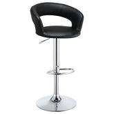 Best Furniture Outlet - Coaster - Barraza 29-inch Adjustable Height Bar Stool Black and Chrome - 120346