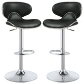 Best Furniture Outlet - Coaster - Edenton Upholstered Adjustable Bar Stool Black (Set of 2) - 120359
