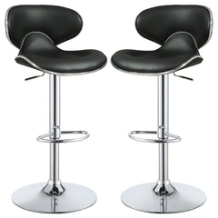 Best Furniture Outlet - Coaster - Edenton Upholstered Adjustable Bar Stool Black (Set of 2) - 120359