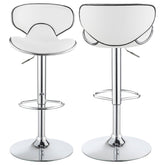 Best Furniture Outlet - Coaster - Edenton Upholstered Adjustable Bar Stool White (Set of 2) - 120389