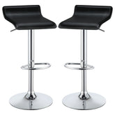 Best Furniture Outlet - Coaster - Bidwell Upholstered Adjustable Bar Stool Black (Set of 2) - 120390