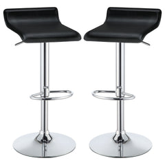 Best Furniture Outlet - Coaster - Bidwell Upholstered Adjustable Bar Stool Black (Set of 2) - 120390