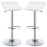 Best Furniture Outlet - Coaster - Bidwell Upholstered Adjustable Bar Stool White (Set of 2) - 120391