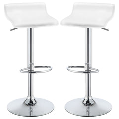 Best Furniture Outlet - Coaster - Bidwell Upholstered Adjustable Bar Stool White (Set of 2) - 120391