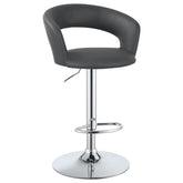 Best Furniture Outlet - Coaster - Barraza 29-inch Adjustable Height Bar Stool Grey and Chrome - 120397