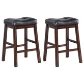 Best Furniture Outlet - Coaster - Donald Upholstered Counter Stool Cappuccino (Set of 2) - 120519