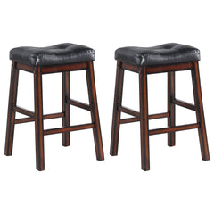 Best Furniture Outlet - Coaster - Donald Upholstered Counter Stool Cappuccino (Set of 2) - 120519