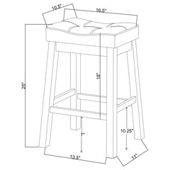 Donald Upholstered Counter Stool Cappuccino (Set of 2)