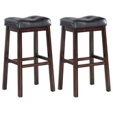 Best Furniture Outlet - Coaster - Donald Upholstered Bar Stool Cappuccino (Set of 2) - 120520