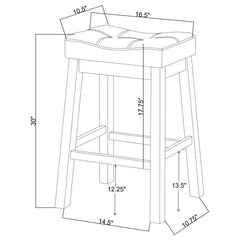 Donald Upholstered Bar Stool Cappuccino (Set of 2)