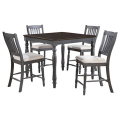 Wiley 5-piece Square Counter Height Dining Set Grey