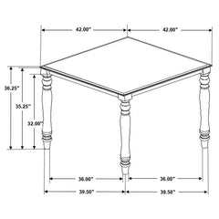 Wiley 5-piece Square Counter Height Dining Set Grey