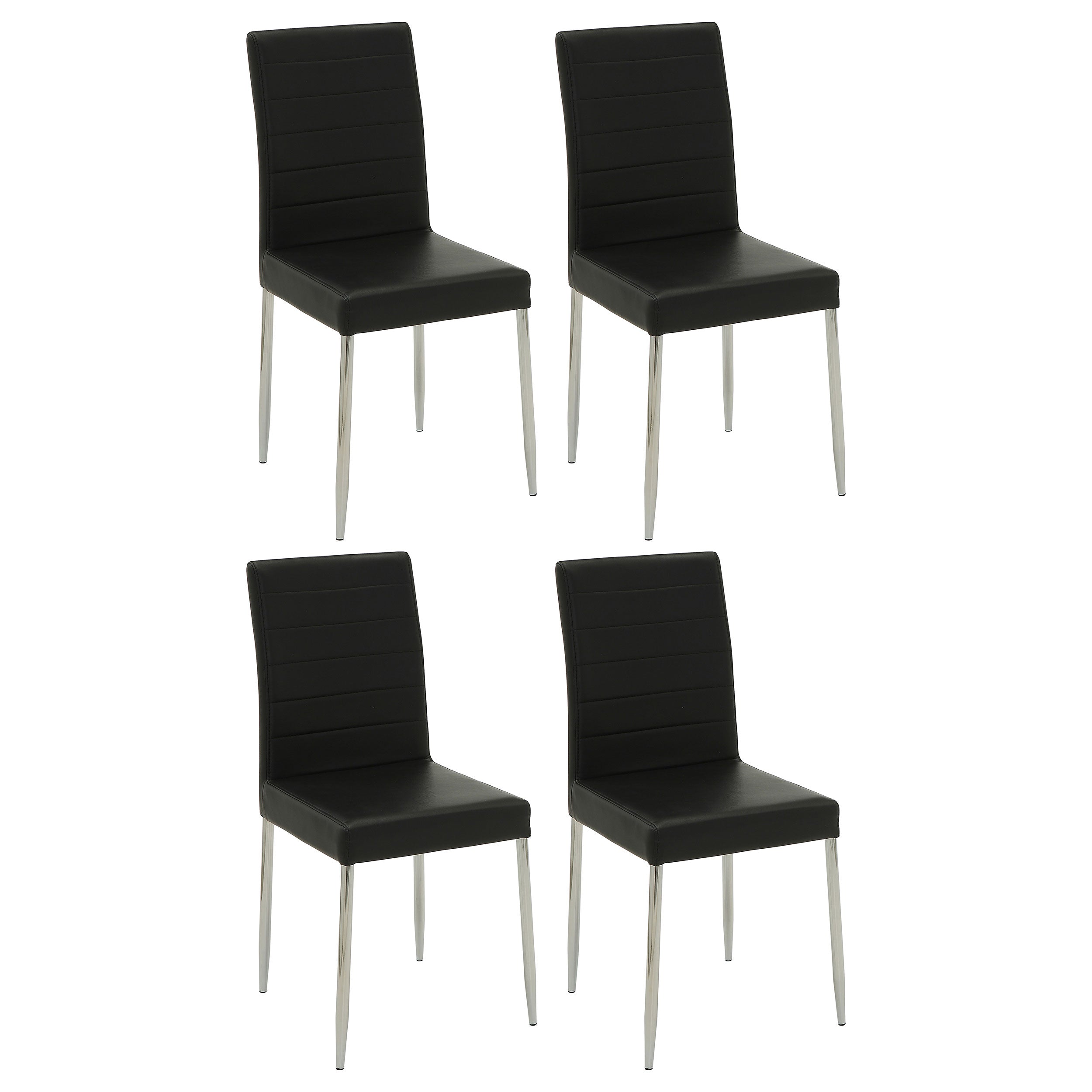 Best Furniture Outlet - Coaster - Maston Upholstered Dining Side Chair Black (Set of 4) - 120767BLK