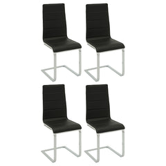 Best Furniture Outlet - Coaster - Broderick Upholstered Dining Side Chair Black (Set of 4) - 120948