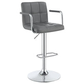 Best Furniture Outlet - Coaster - Palomar Adjustable Height Bar Stool Grey and Chrome - 121096