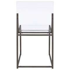 Adino Acrylic Dining Side Chair Black Nickel (Set of 2)