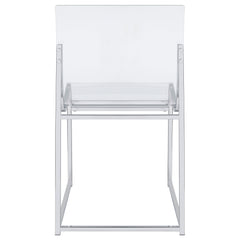Adino Acrylic Dining Side Chair Chrome (Set of 2)