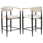 Best Furniture Outlet - Coaster - Tina Fabric Upholstered Counter Chair Beige (Set of 2) - 121184