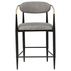 Tina Fabric Upholstered Counter Chair Grey (Set of 2)