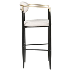 Tina Fabric Upholstered Bar Chair Beige (Set of 2)