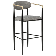 Tina Fabric Upholstered Bar Chair Grey (Set of 2)