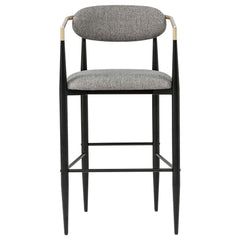 Tina Fabric Upholstered Bar Chair Grey (Set of 2)