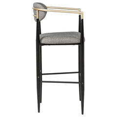 Tina Fabric Upholstered Bar Chair Grey (Set of 2)