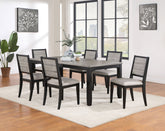 Best Furniture Outlet - Coaster - Elodie 7-piece Rectangular Extension Leaf Dining Set Black - 121221-S7