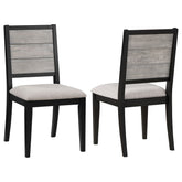 Best Furniture Outlet - Coaster - Elodie Wood Dining Side Chair Grey and Black (Set of 2) - 121222