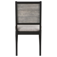Elodie Wood Dining Side Chair Grey and Black (Set of 2)