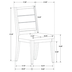 Elodie Wood Dining Side Chair Grey and Black (Set of 2)