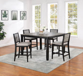 Best Furniture Outlet - Coaster - Elodie 5-piece Extension Leaf Counter Dining Set Black - 121228-S5